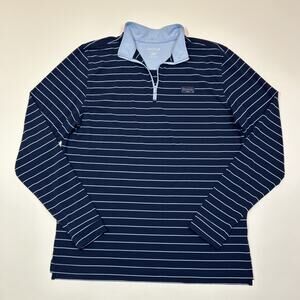 Good Good Golf Quarter Zip Golf Pullover Mens Large Navy Blue Performance Shirt